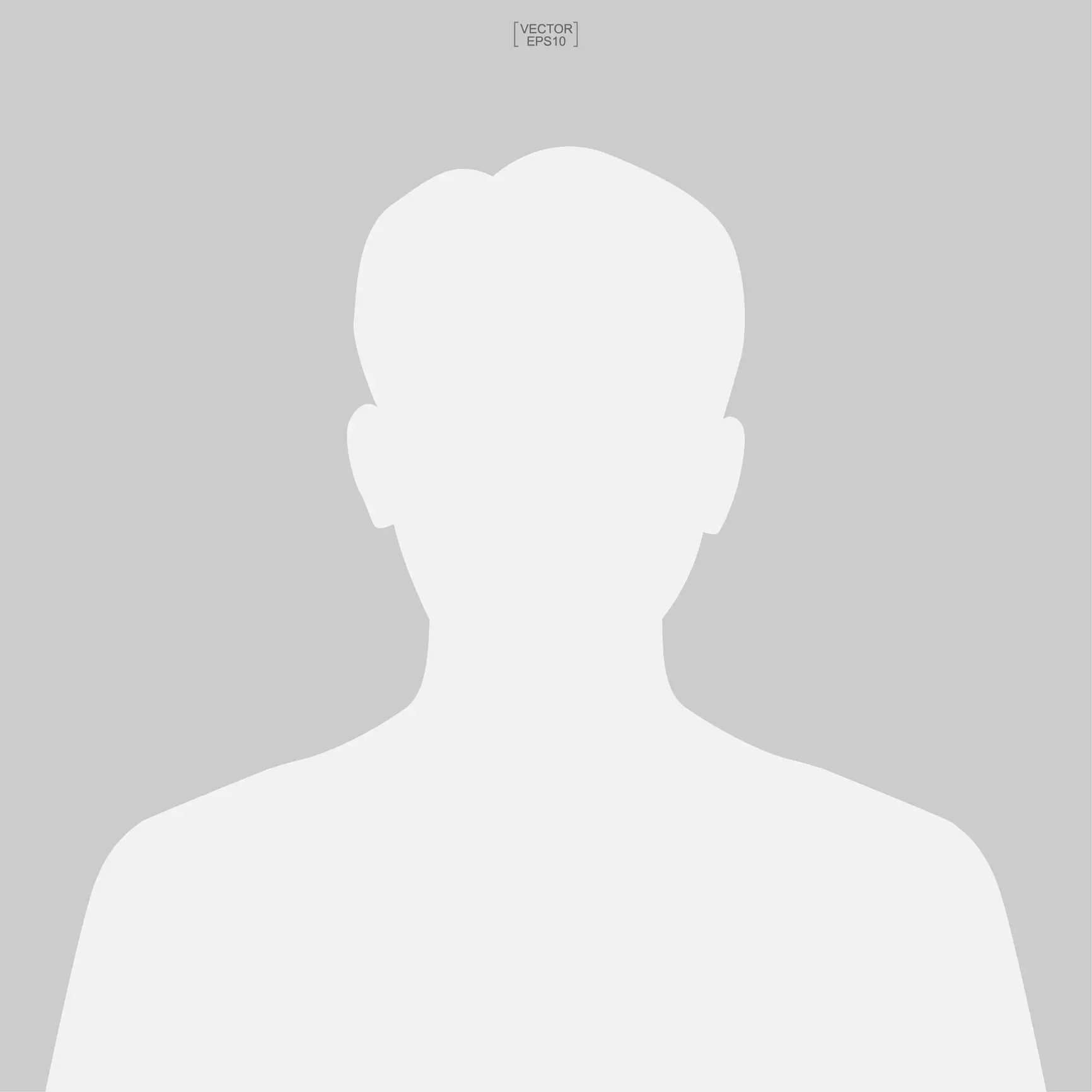 Picture profile icon. Human or people sign and symbol for template design. Vector illustration.